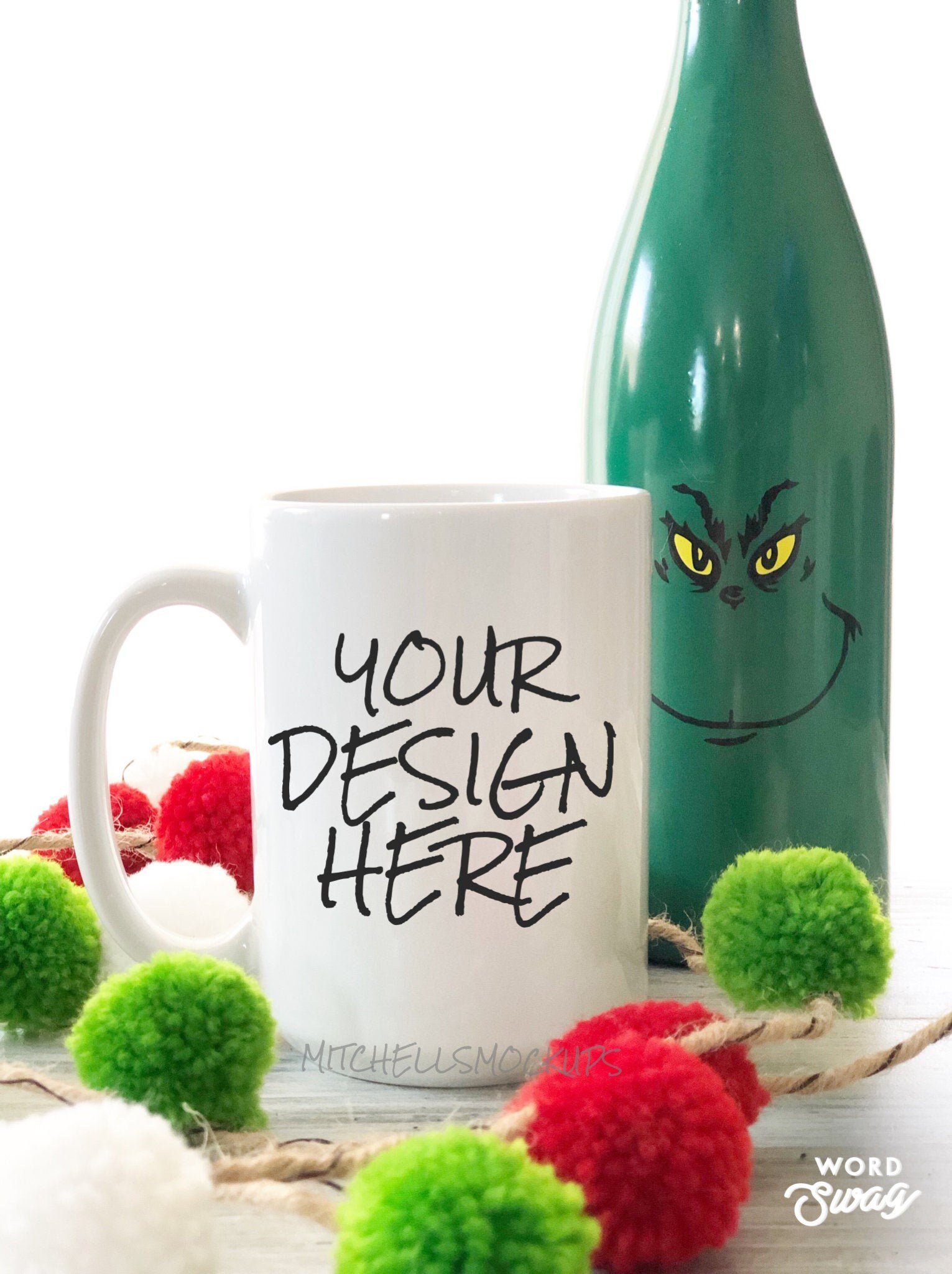 Download 15oz Christmas Coffee Cup Mockup Holiday Mockup Winter Etsy