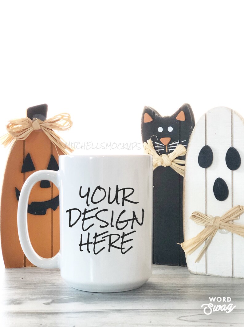 Download Halloween Mug Mockup Happy Halloween 15oz Halloween Coffee ...