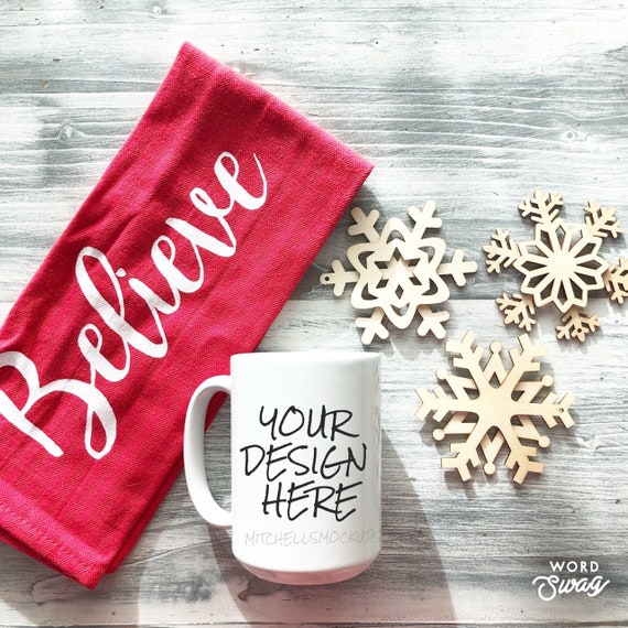 Download 15oz Christmas Mug Mockup Winter Theme Mug Winter Mockup Etsy