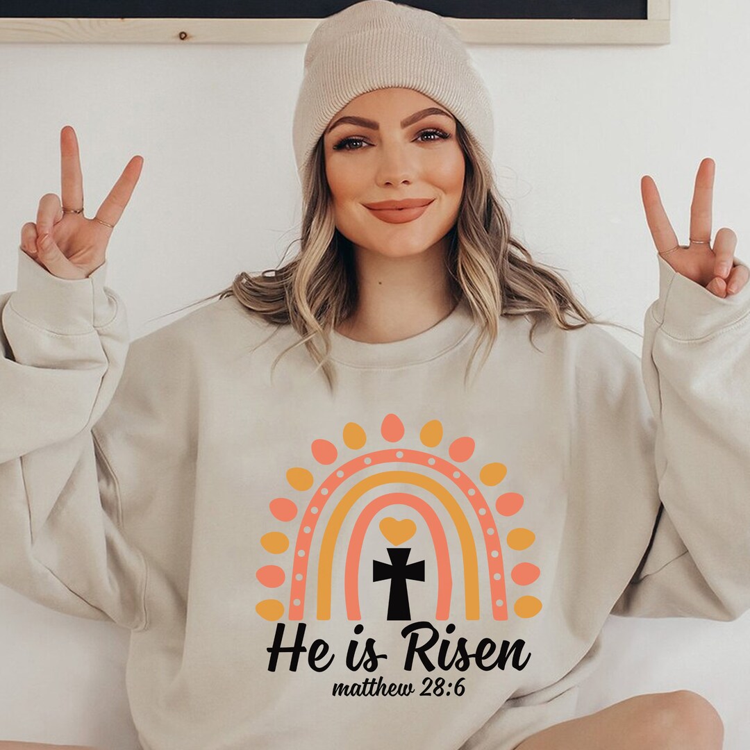 He is Risen Svg, He is Risen Png, Easter Shirt Svg, Cross Svg
