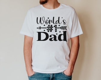 World's #1 Dad, Number One Dad-Svg, Png, Eps, Best Dad Ever Svg, Father's Day Svg, Cool Dad Svg, Dad Clipart, Dad Shirt Svg, Digital File