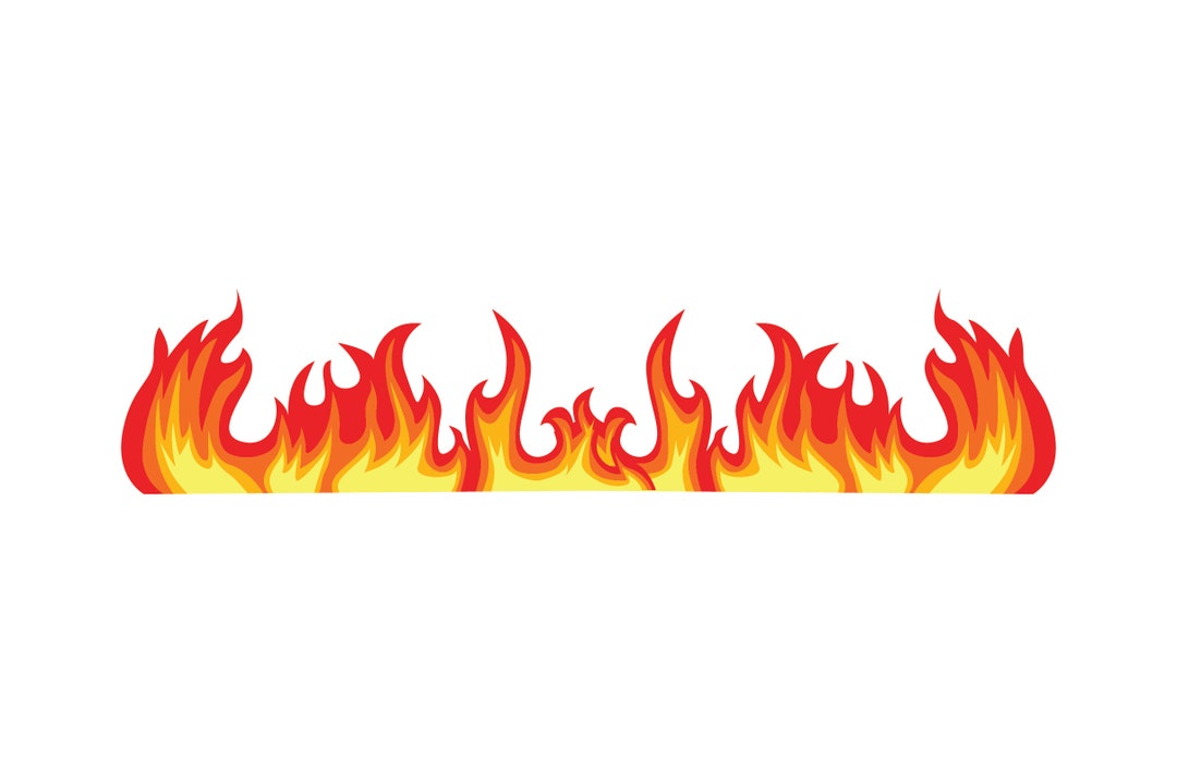 Line of Flames Png, Flames Svg, Fire Silhouette Flames Clipart, Fire Svg,  Png Fire Clipart Svg, Fire Vector Silhouette Digital Download File 