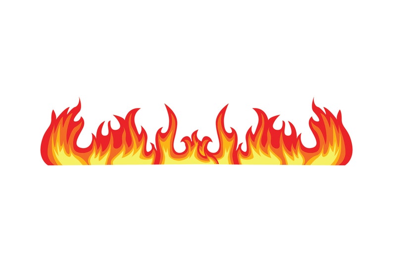 Ligne de flammes png, flammes svg, feu silhouette flammes clipart, feu svg, png clipart de feu svg, fire vector silhouette digital download file image 1
