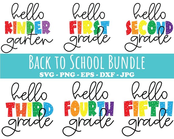 back to school bundle, first day of school, svg files, dxf