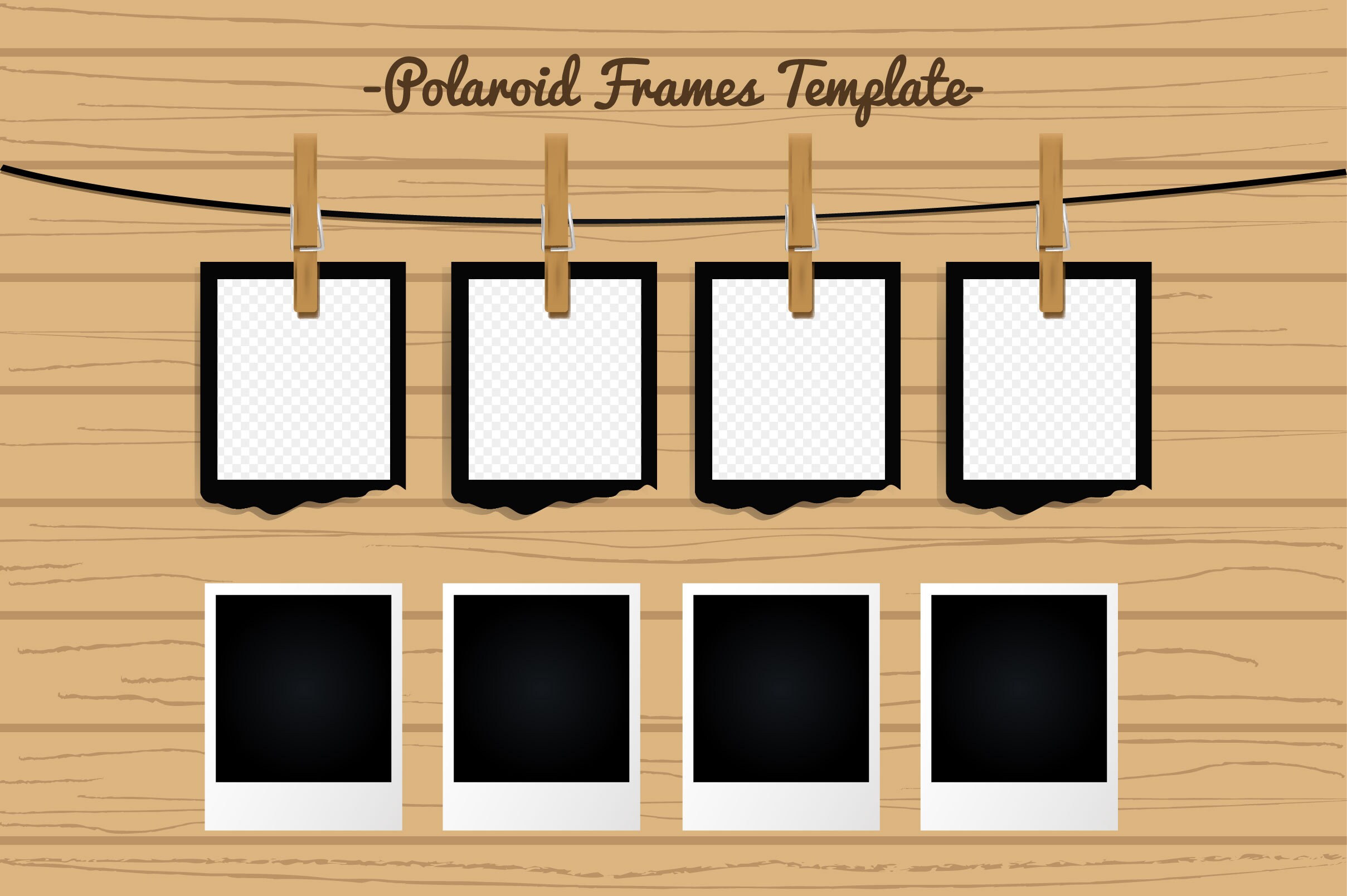 Polaroid Photo Frames Template Svg Sublimation Designs Etsy