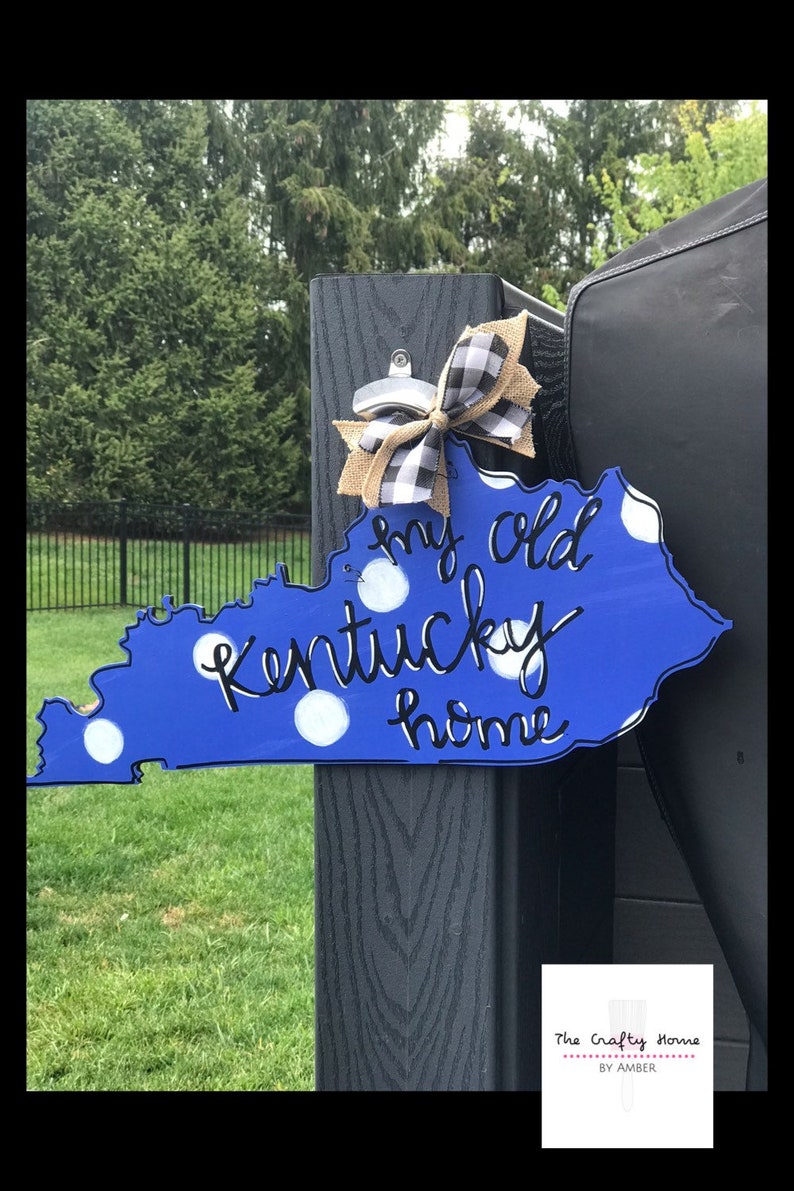Kentucky Door Hanger My Old Kentucky Home State Decor Etsy