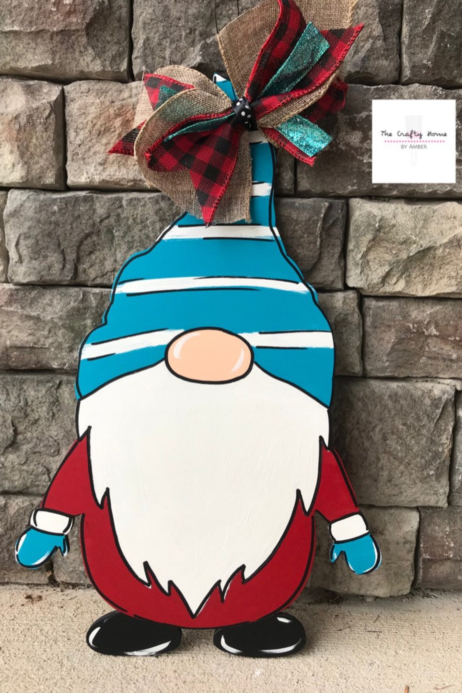Gnome Wooden Door Hanger Spring Decor Garden Gnome Gnome Etsy