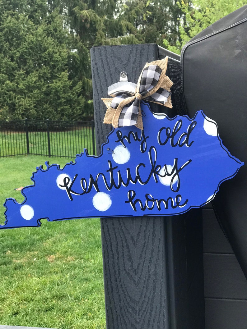 Kentucky Door Hanger My Old Kentucky Home State Decor Etsy