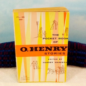 The Pocket Book of O. Henry Stories Vintage 1958 Colorful Paperback Edited and Introduced by Harry Hansen