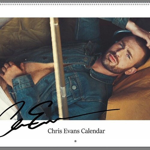 Chris Evans Wall Calendar 2023 With His Signature And Quotes Etsy 