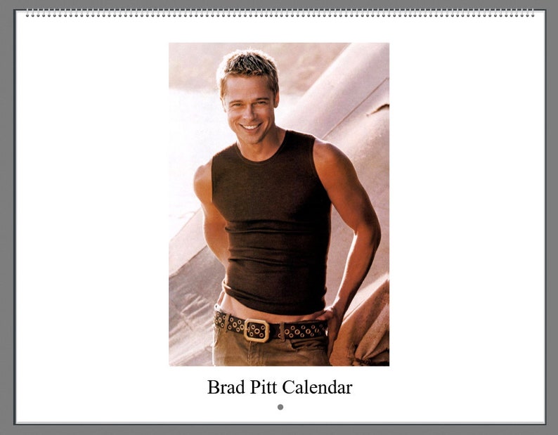 Pitt Calendar 2022 Brad Pitt Wall Calendar 2022 Quotes Poster | Etsy