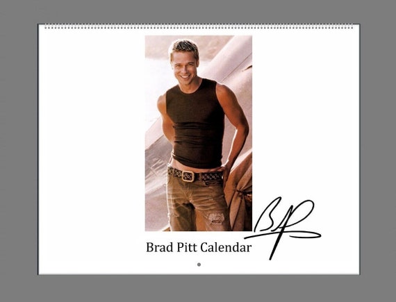 Pitt Calendar 2022 Brad Pitt Wall Calendar 2022 With His Signature And Quotes | Etsy Canada