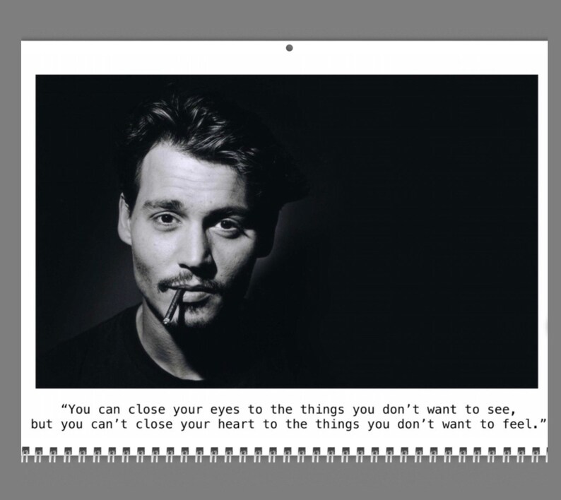 johnny-depp-wall-calendar-2023-with-his-signature-and-quotes-etsy