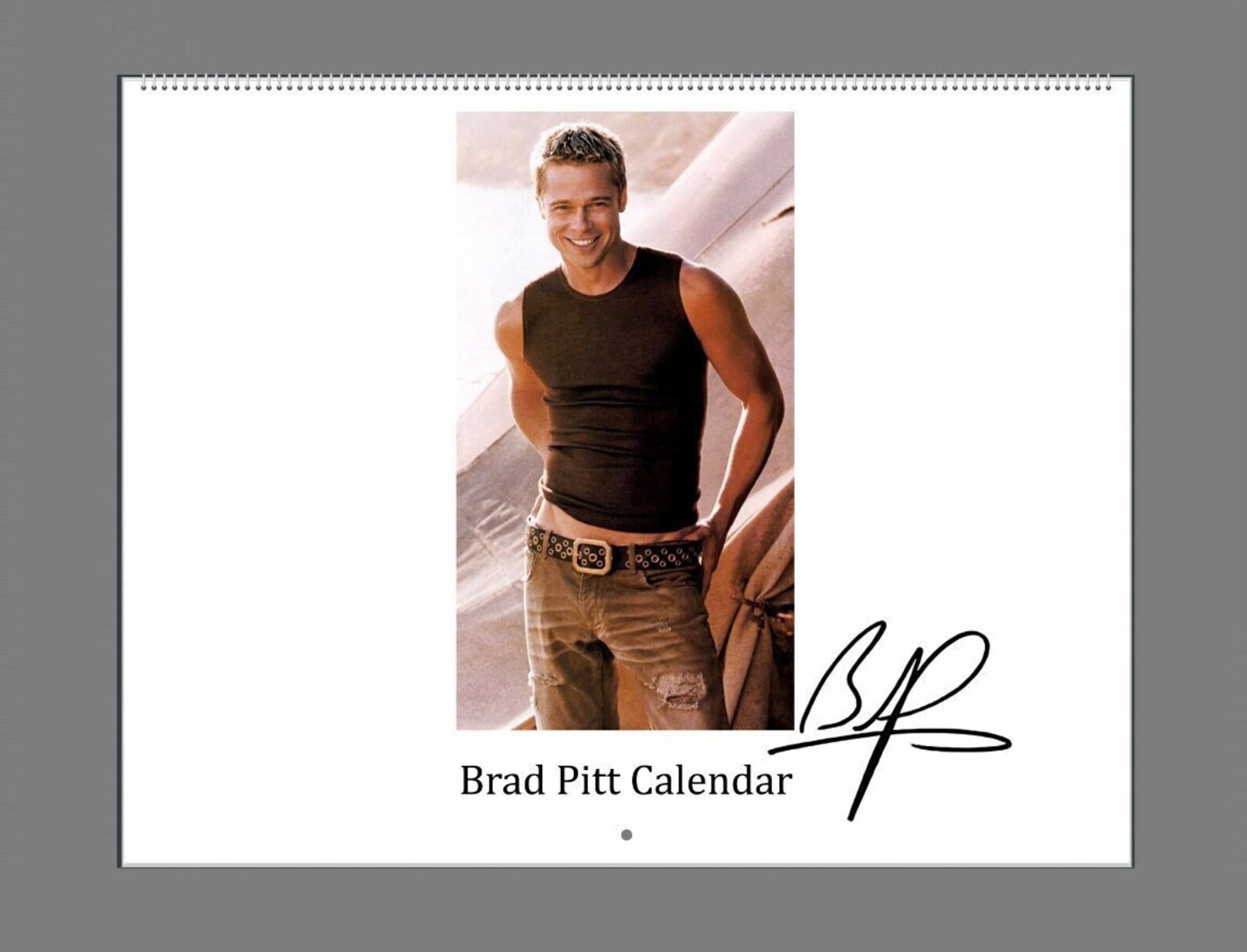Brad Pitt wall calendar 2021 2022 with his signature and | Etsy