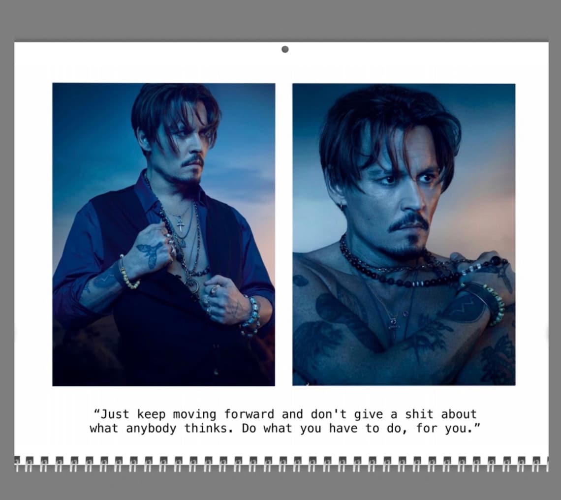 johnny-depp-wall-calendar-2023-with-his-signature-and-quotes-etsy-ireland