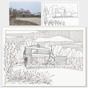 Pen Drawing Commission Architecture, Landscapes, Buildings, Vehicles, Figures. image 5