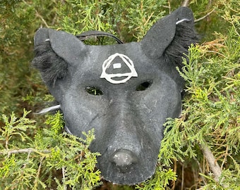 Máscara de zorro plateado