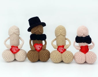 Bachelorette Party Favors Crochet Penis Funny Mature Gift For Etsy