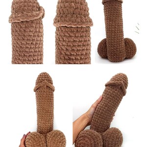 Cojín de ganchillo para pene patrón Amigurumi para principiantes Regalo divertido para maduros imagen 10