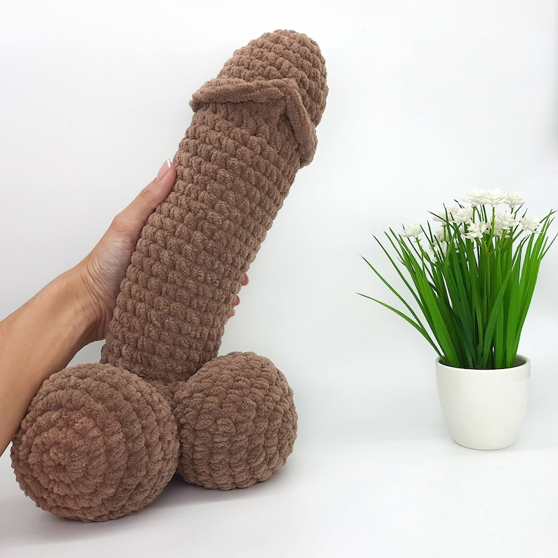 Cojín de ganchillo para pene patrón Amigurumi para principiantes Regalo divertido para maduros imagen 6