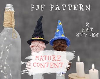 Halloween bottle topper Crochet penis Mature amigurumi pattern for beginner