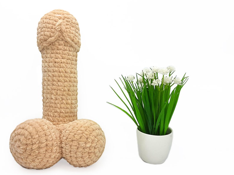Crochet penis pillow and toy Mature amigurumi pattern for beginner image 10