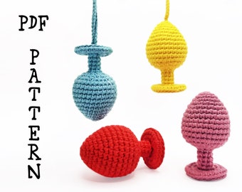 Tapón a tope de ganchillo Patrón amigurumi para principiantes Regalo maduro divertido BDSM