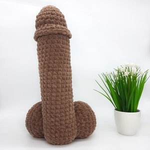 Cojín de ganchillo para pene patrón Amigurumi para principiantes Regalo divertido para maduros imagen 7