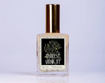Darkest Midnight Perfume-Raspberries, Forest Berries, Vanilla Musk, Dark Woods- Indie Fragrance- Gourmand