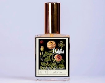 Dahlia Botanical Perfume- dahlia petals, pale night blooming florals, amber wood