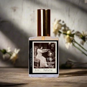 The Fortune Teller Perfume- Red Wine, Rum, Velvet, Mahogany, Incense- Indie Fragrance - Goth Fragrance