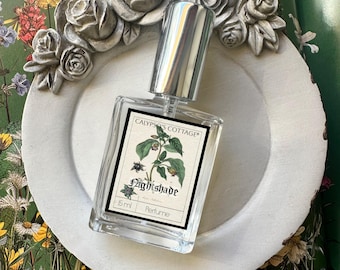 Nightshade Perfume - Dark Berries, Moonlit Florals, Vanilla Absolute, Haunted Woods- Indie Fragrance- Goth Perfume