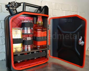 Minibar Jerry Can, mueble bar portátil para bebidas, set de regalo para hombre, mueble bar, decoración para cueva de hombre