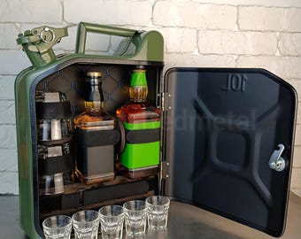 Decoración para la cueva del hombre, minibar en bidón de 10 litros, bar portátil, regalo personalizado para el Día del Padre.