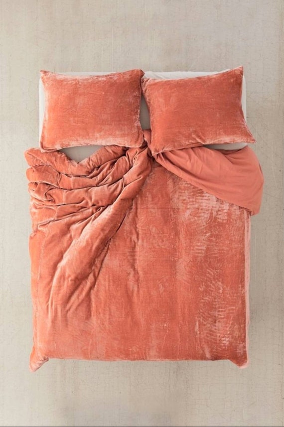 UltraLuxe Crushed Velvet Duvet Cover Boho Bedding UO Etsy