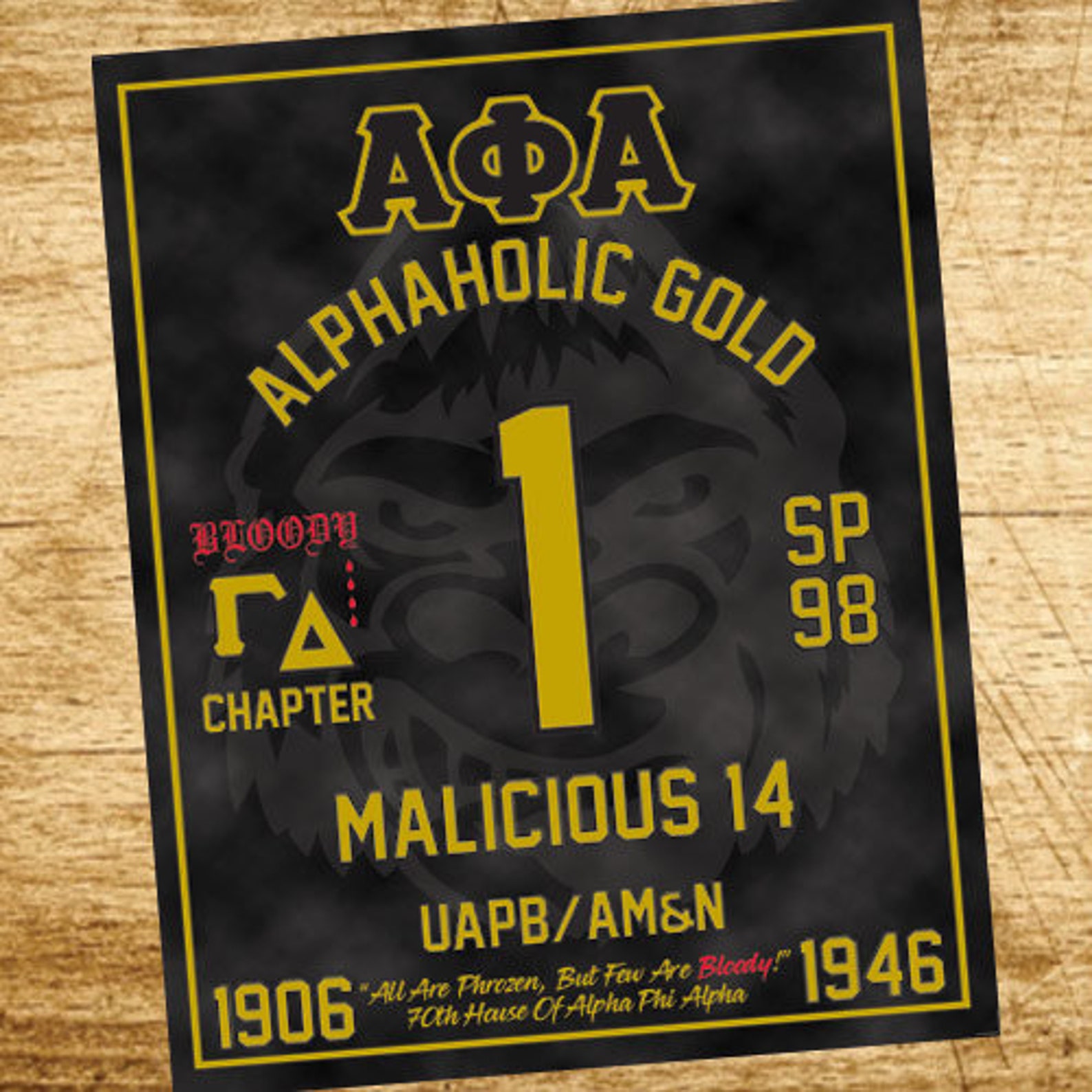 Alpha Phi Alpha Fraternity Incorporated Pledge Posters Etsy