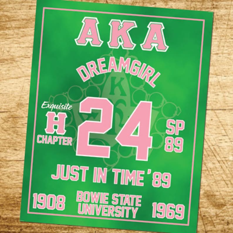 Alpha Kappa Alpha Sorority Incorporated Pledge Posters Etsy