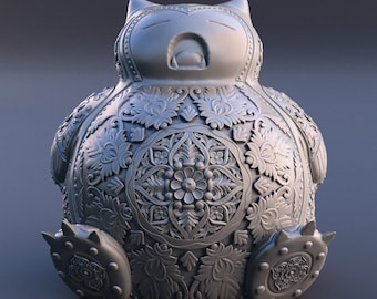Kwiatowa figurka Snorlaxa