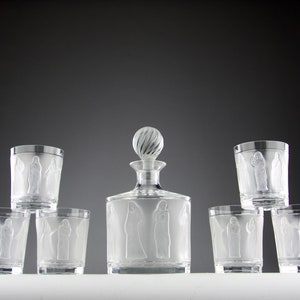 Lalique, &quot;Antique Women&quot; Whisky Service, France, 1980s