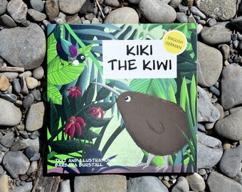 Kinderbuch mit Kiwi Vogel "Kiki der Kiwi/ Kiki the Kiwi" (zweisprachig, Softcover)