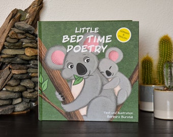 Childrens book with a collection of poems "Little bed time poetry" (bilingual, Hardcover)