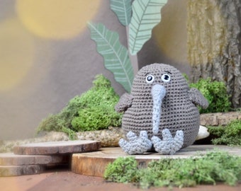 KIKI THE KIWI Amigurumi soft toy, crochet, Newzealand bird, toy to play and cuddle with, handmade
