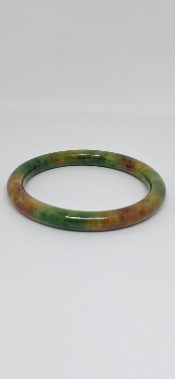 マルチカラー翡翠バングルブレスレット 57-58 mm - (2.28) インチ / 60