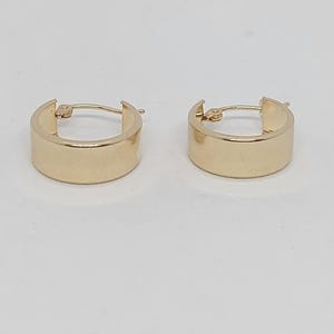 14k Gelbgold Ohrclips Creolen - 15 x 5 mm