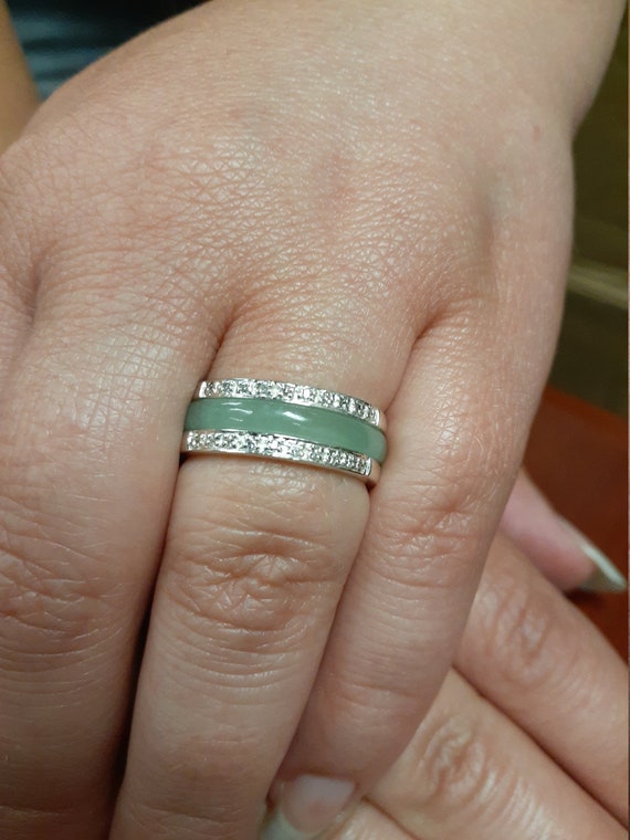 Interchangeable jade ring set deals