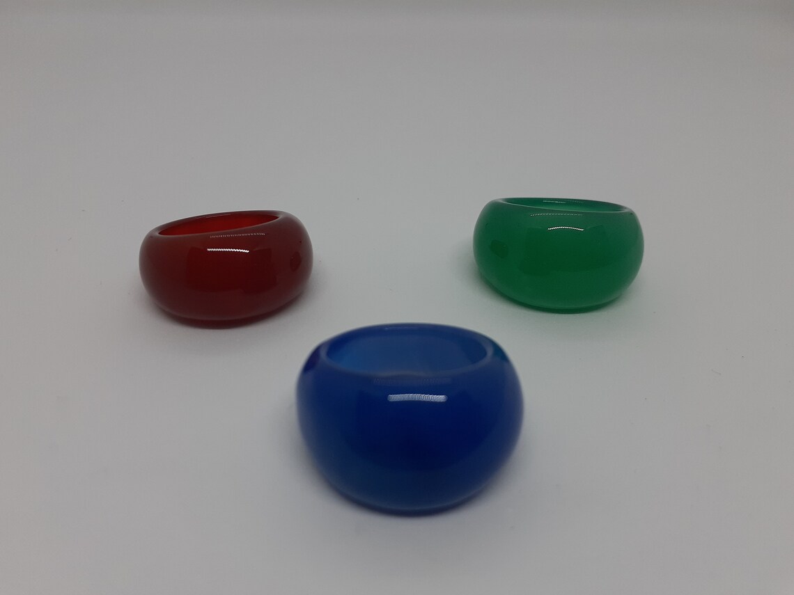 Jade Multi Color Ring Big Jade Dome Ring Chinese Jade Ring - Etsy