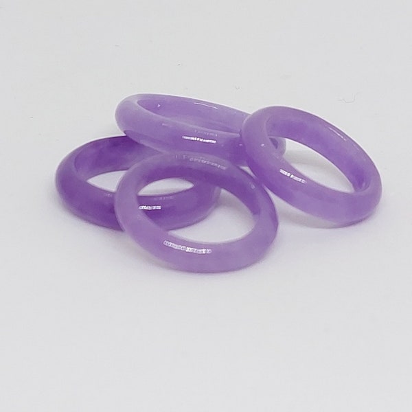 LAVENDER Jade Ring. Purple Ring. Band Jade Ring for her/him. Gemstone Ring. Lavender JADE Lover. Ring size Available.