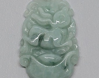 Jade Kaninhänge, Kinesisk Stjärnteckensberlock, Silverförgylld