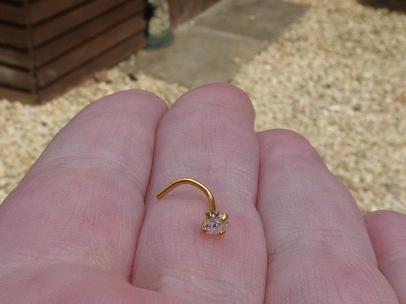 Double Hoop Nose Ring 14k Gold