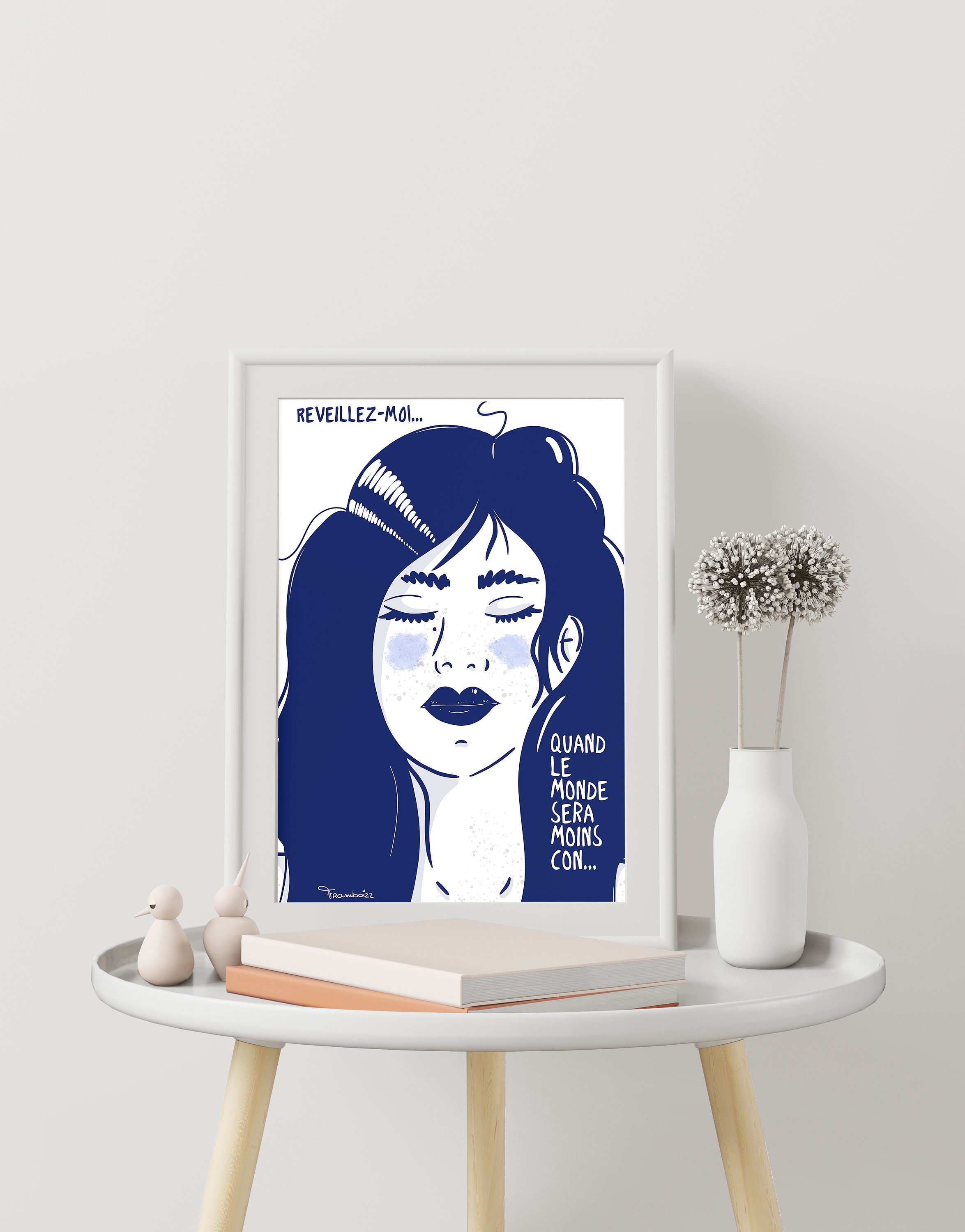 Affiche - Réveillez Moi Quand Le Monde Sera Moins Con A3